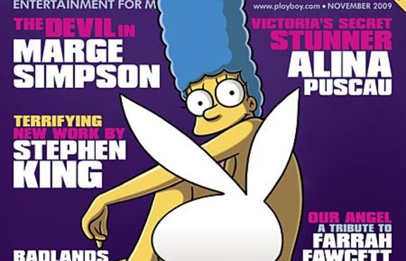 Мардж Симпсън на корицата на Плейбой 